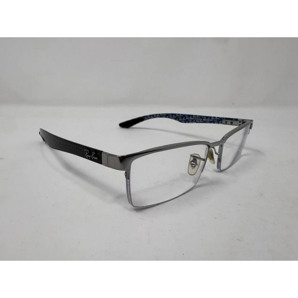 Ray-Ban RB8412 2502 Gunmetal Blue Carbon Fiber Eyeglass Frames 54-17-145 (A)